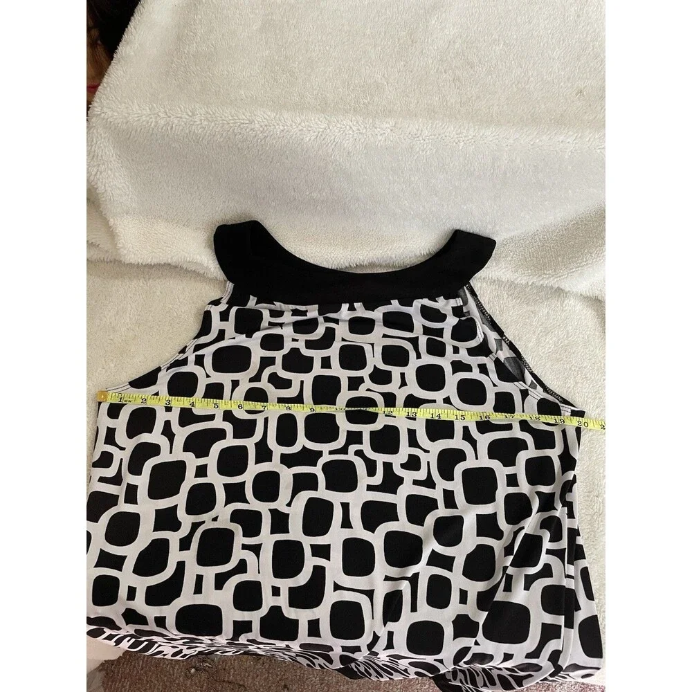 Tiana B Blk & What Geometric Shift Dress Women’s L